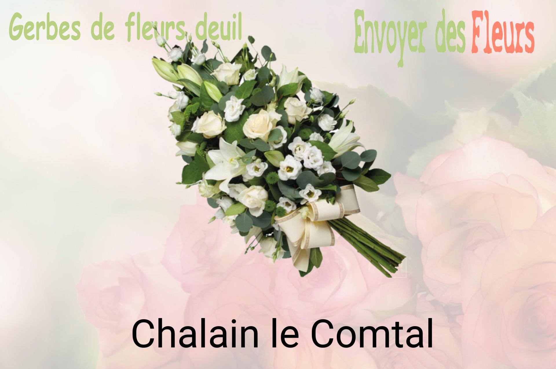 Gerbe de fleurs de deuil livrée à Chalain-le-Comtal